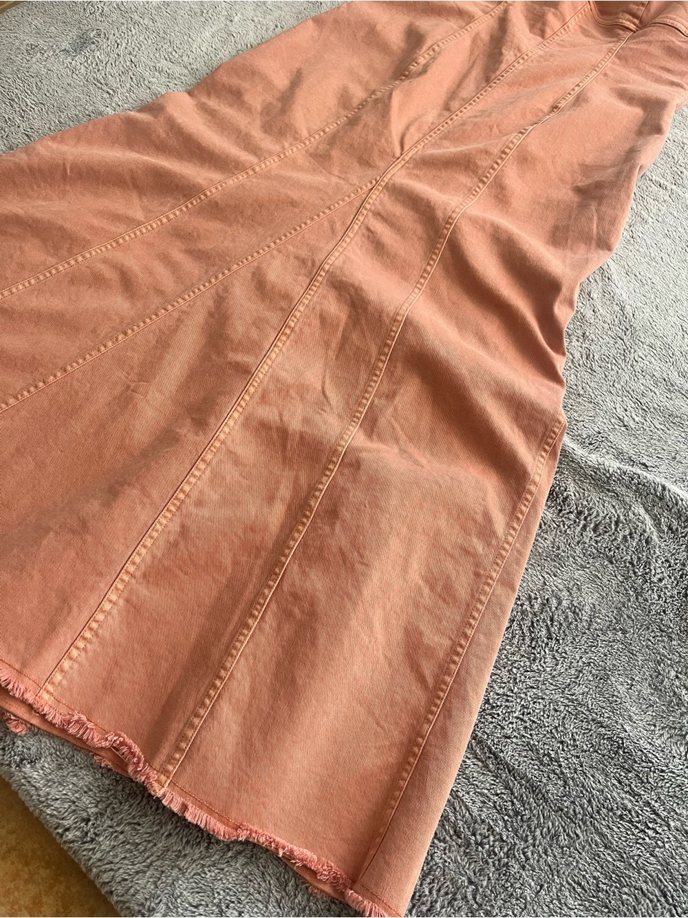Pilcro Strapless size medium dress coral color Anthropologie - Picture 4 of 12